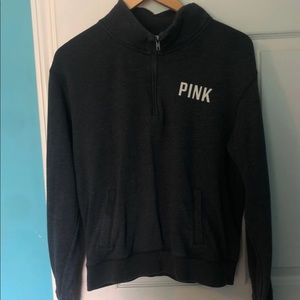 PINK quarter zip sweater